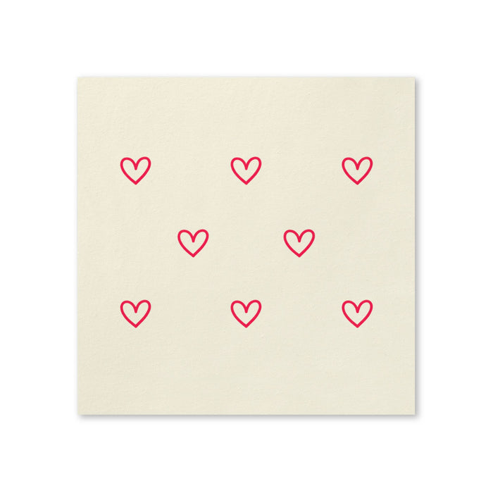 Red Hearts Valentine’s Day Cocktail Napkins, 50-Pack, 3-ply, Valentine’s Day Party Decor
