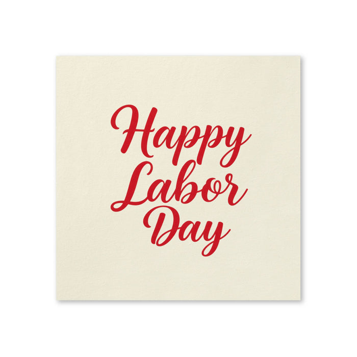 Red Labor Day Cocktail Napkins, 50-Pack, 3-ply, Labor Day Party Decor