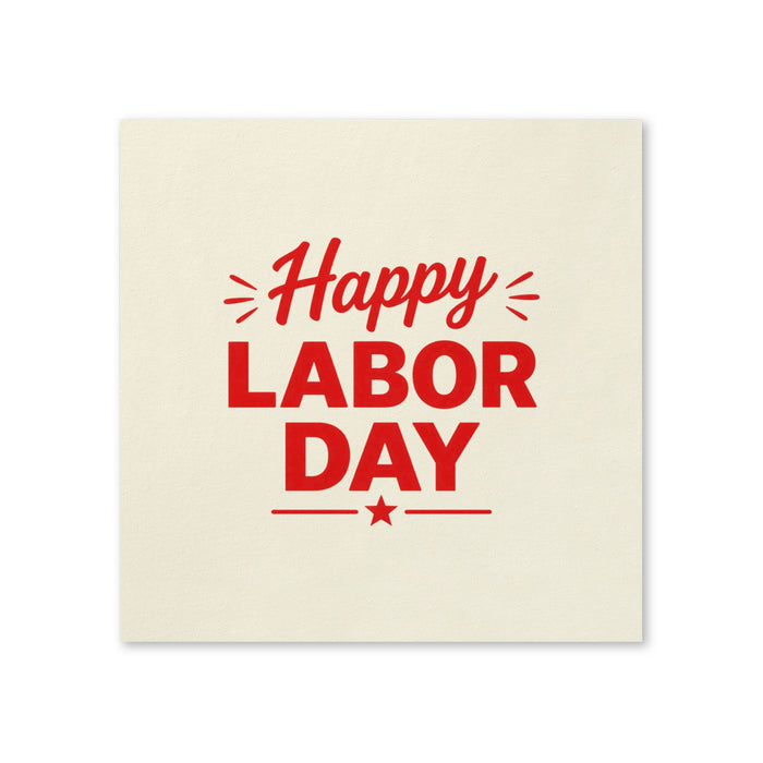 Red Labor Day Cocktail Napkins, 50-Pack, 3-ply, Labor Day Party Decor