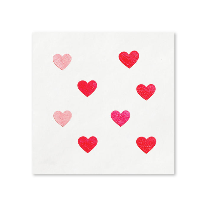 Red & Pink Hearts Cocktail Napkins, 50-Pack, 3-ply, Valentine’s Day Party Decor