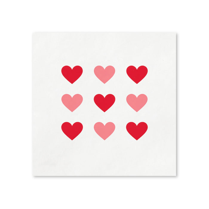 Red & Pink Hearts Valentine’s Day Cocktail Napkins, 50-Pack, 3-ply, Valentine’s Day Party Decor