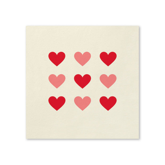 Red & Pink Hearts Valentine’s Day Cocktail Napkins, 50-Pack, 3-ply, Valentine’s Day Party Decor