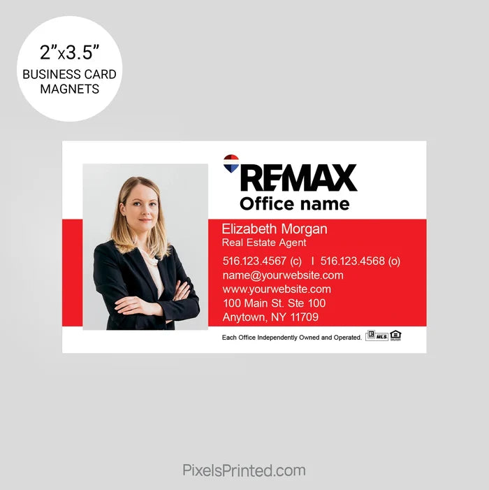 REMAX Real Estate Business Card Magnets card magnets PixelsPrinted