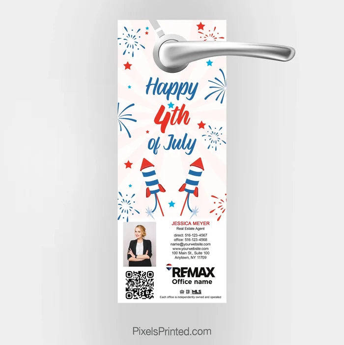 REMAX real estate Independence Day door hangers PixelsPrinted