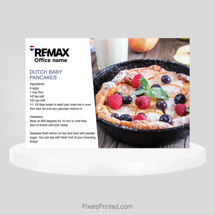 REMAX real estate recipe postcards PixelsPrinted