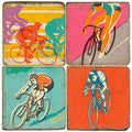 Retro Cycling Coasters