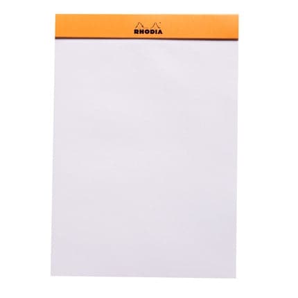 Rhodia No. 16 Head Stapled Pad (A5, Plain) - The Journal Shop