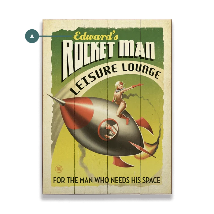 Rocket Man Custom Sign
