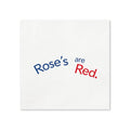 Rose's Are Red Valentine’s Day Cocktail Napkins, 50-Pack, 3-ply, Valentine’s Day Party Decor