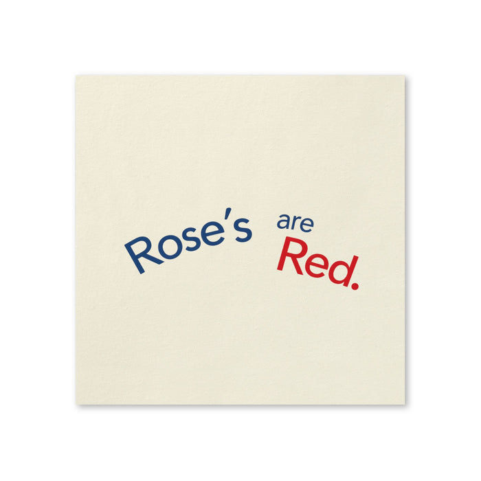 Rose's Are Red Valentine’s Day Cocktail Napkins, 50-Pack, 3-ply, Valentine’s Day Party Decor