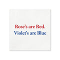 Rose's are Red, Violet's are Blue Valentine’s Day Napkins, 50-Pack, 3-ply, Party Decor