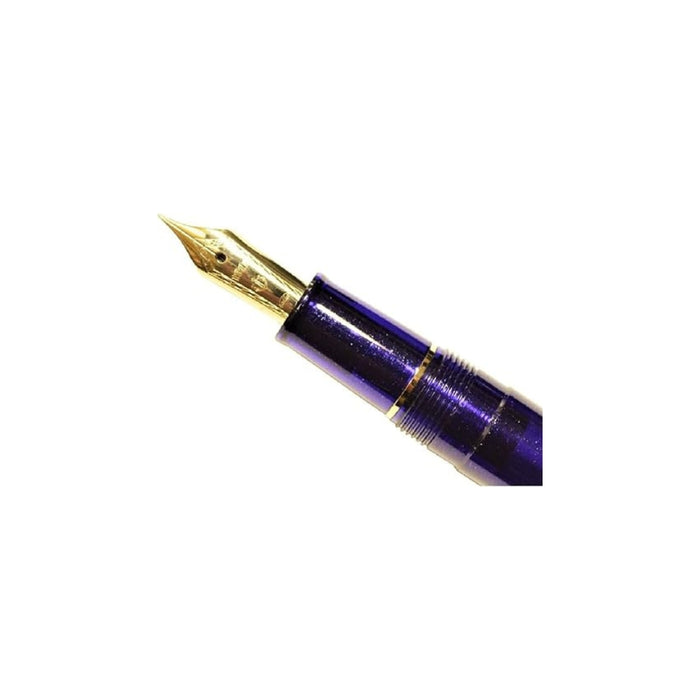 Close-up of the fine nib on the Sailor Shikiori Long Night Fountain Pen.