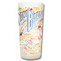 Santa Barbara Frosted Glass Tumbler