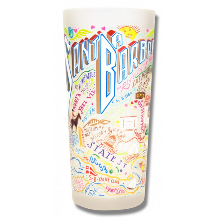 Santa Barbara Frosted Glass Tumbler