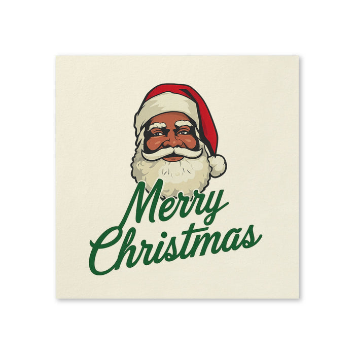 Santa Merry Christmas Cocktail Napkins,  50-Pack, 3-ply, Christmas Party Decor, Holiday Napkins