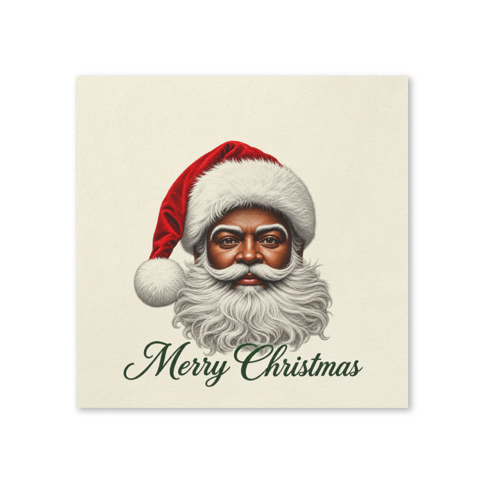Santa Merry Christmas Cocktail Napkins, 50-Pack, 3-ply, Holiday Party Napkins