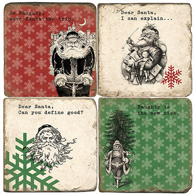 Santa Notes Drink Coasters