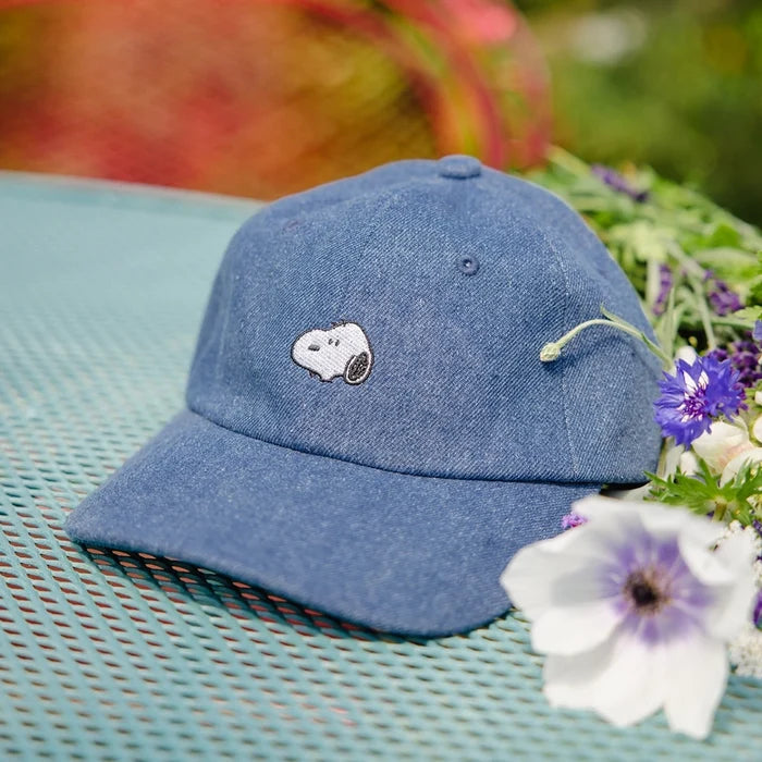 Snoopy Embroidered Denim Dad Hat