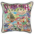 Sonoma County Hand-Embroidered Pillow