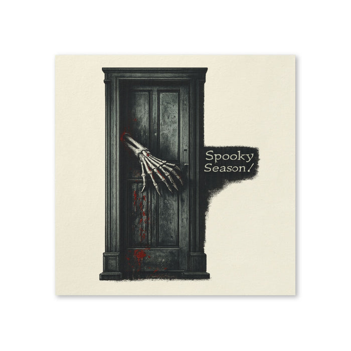 Spooky Season Skeleton Hand Cocktail Napkin, Haunted Door, 50-Pack, 3-ply Halloween Party Napkins
