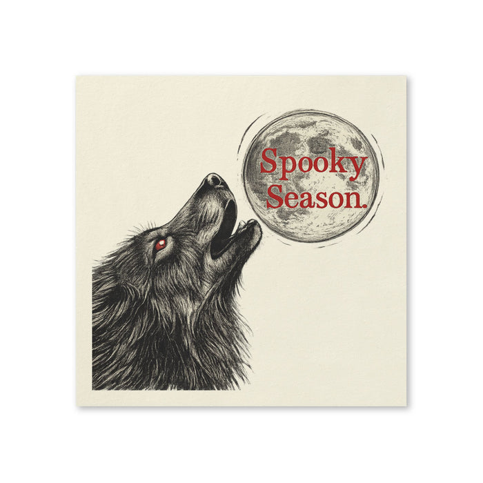 Spooky Season Wolf Cocktail Napkins, 50-Pack, 3-ply, Halloween Party Napkins