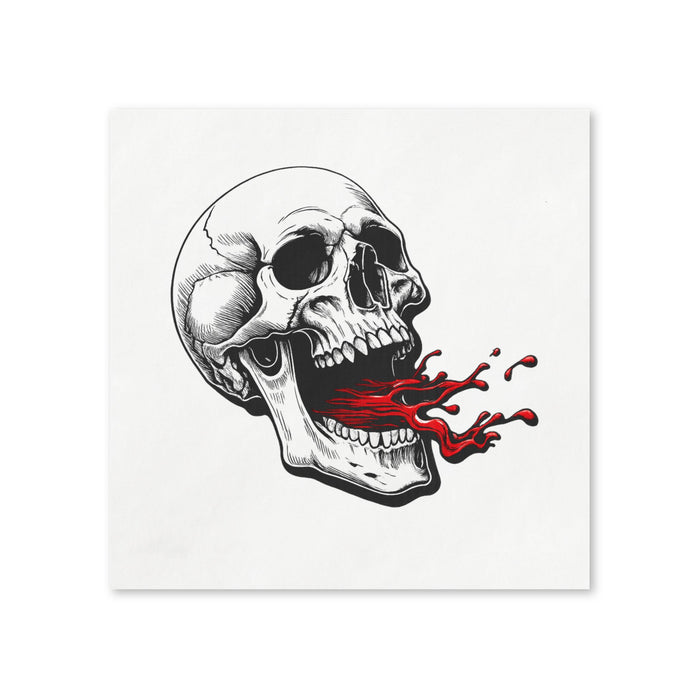 Spooky Skull Cocktail Napkins, 50-Pack, 3-ply, Halloween Party Napkins