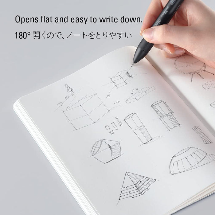 Stalogy 1/2 Year Notebook A5 open to show its blank plain pages.