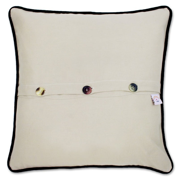 State of New Hampshire Hand-Embroidered Pillow