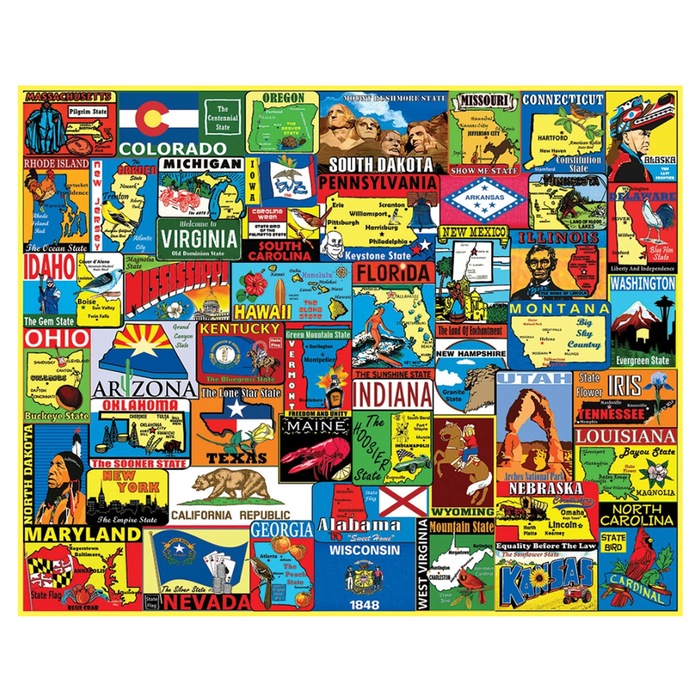 State Stickers Jigsaw Puzzle