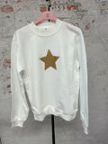 Sudadera blanca "Star Golden"