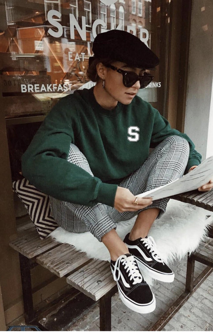 Sudadera "Green College minimal" M