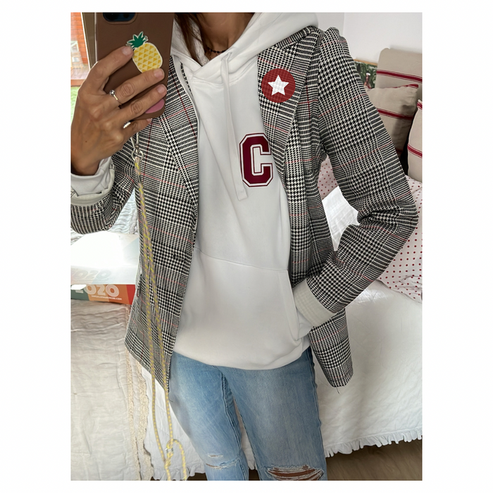 Sudadera hoodie “college minimal” W