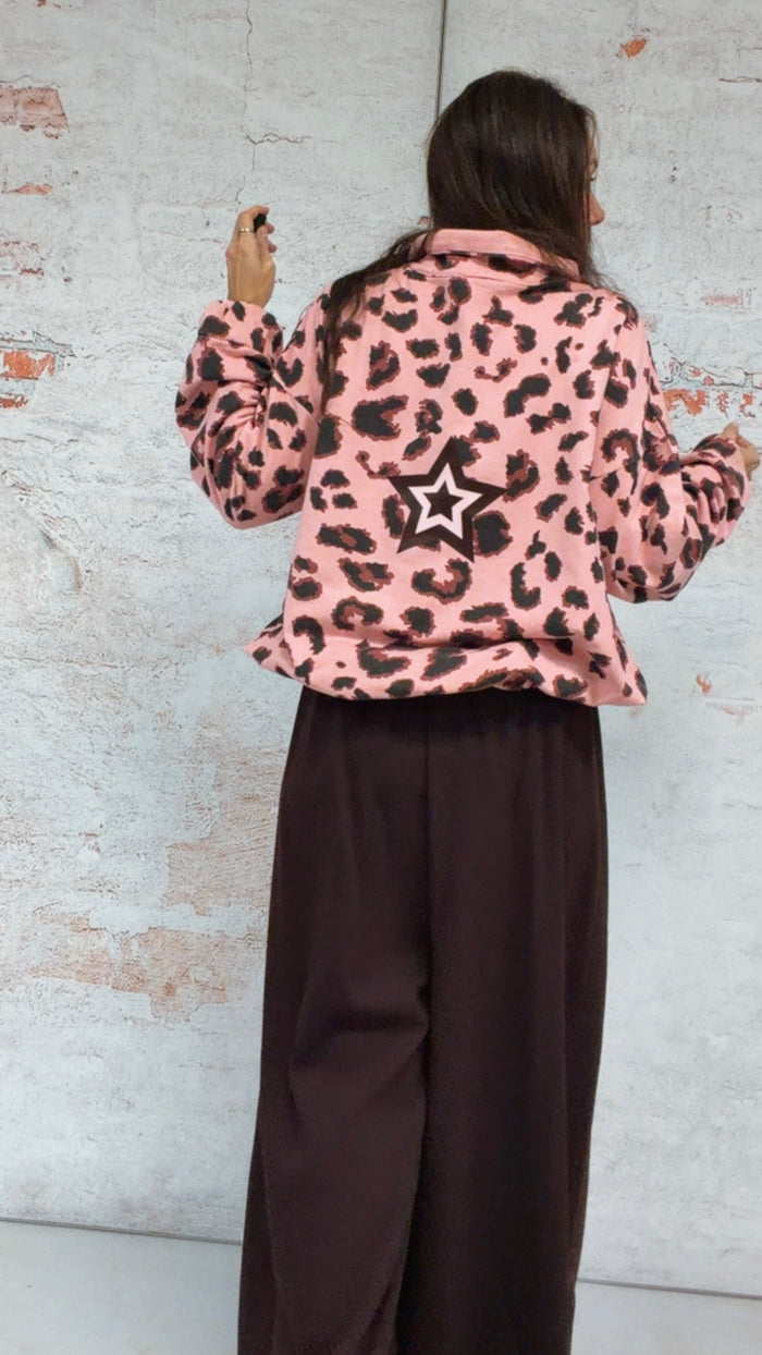 Sudadera “Leopard pink”
