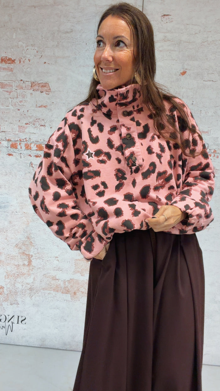Sudadera “Leopard pink”