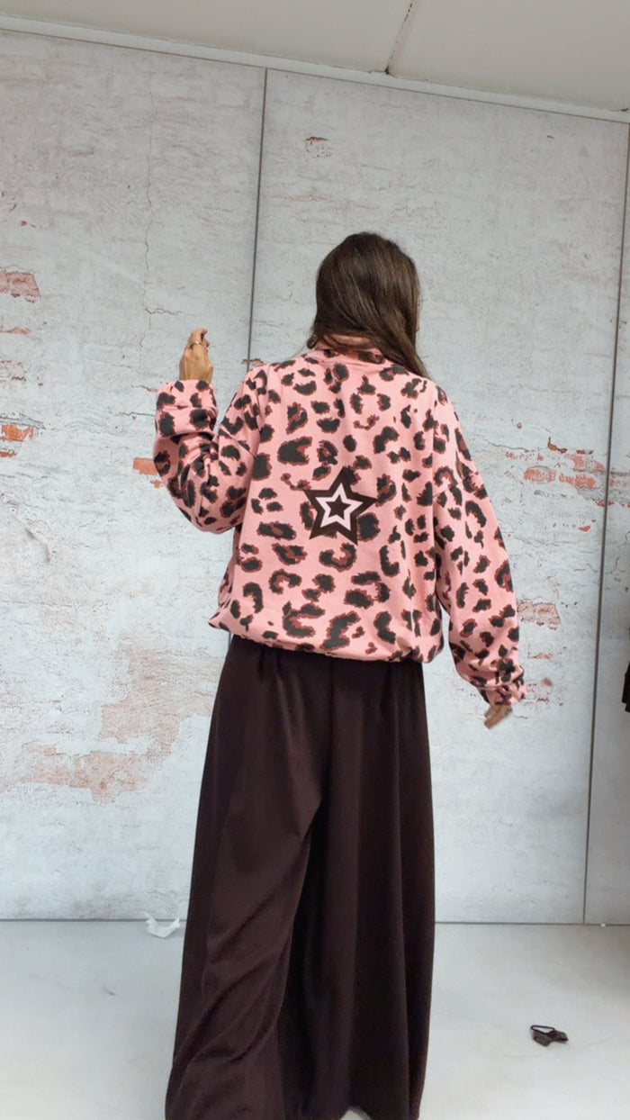 Sudadera “Leopard pink”