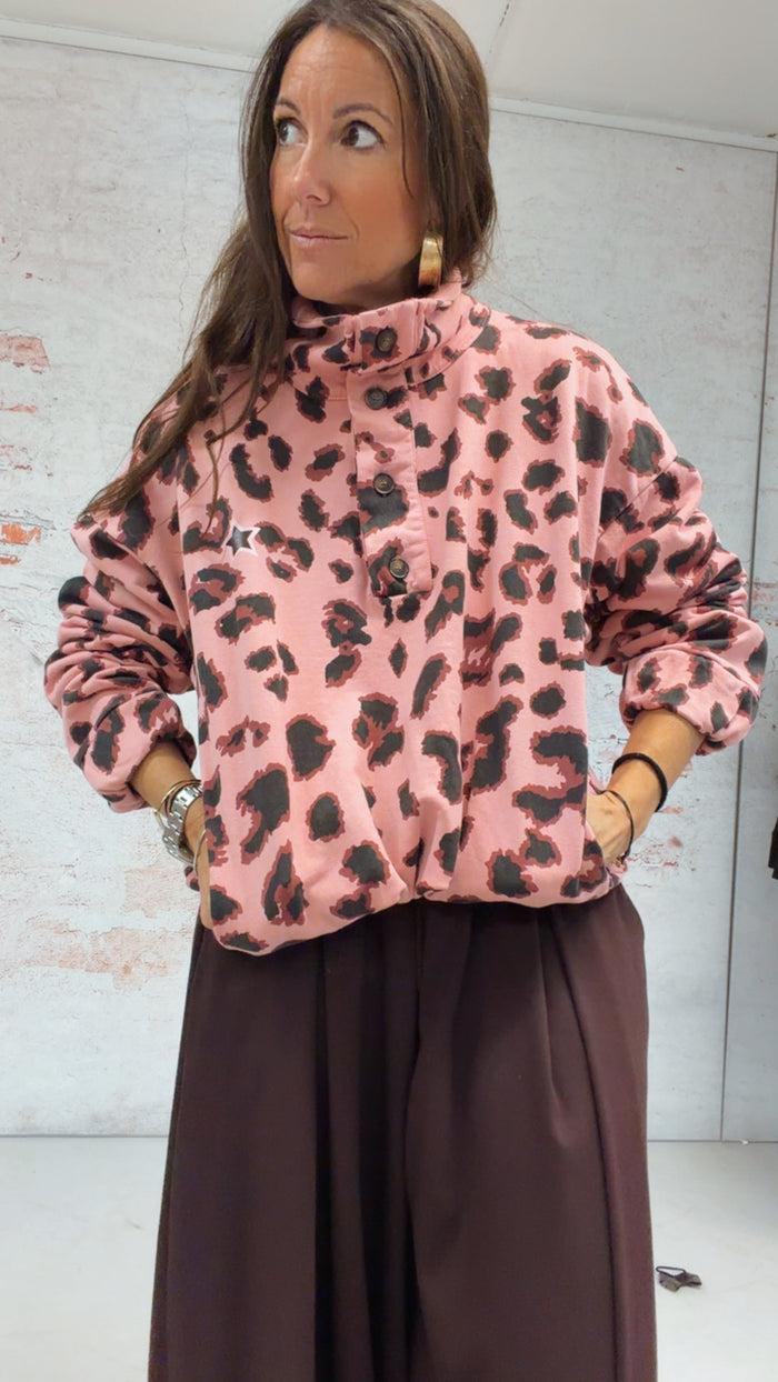 Sudadera “Leopard pink”