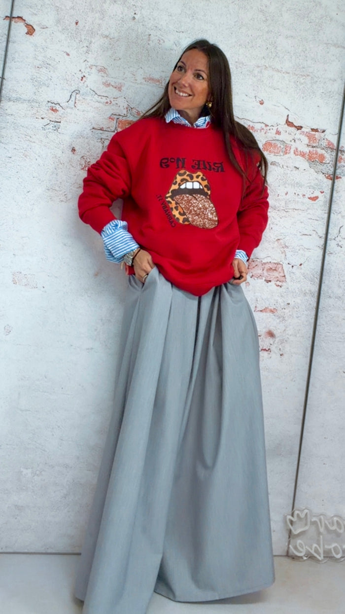 Sudadera "Rue Carnaby" afelpada de algodón, talla única