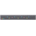 Sun-Star IITEN Dividing Ruler in black with colourful numbered guide holes and 17 cm scale markings.