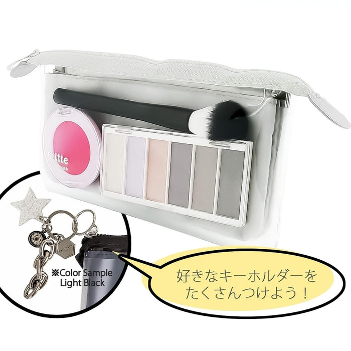 Sunstar Mitte flat pen case in light grey filled with makeups for daily use.