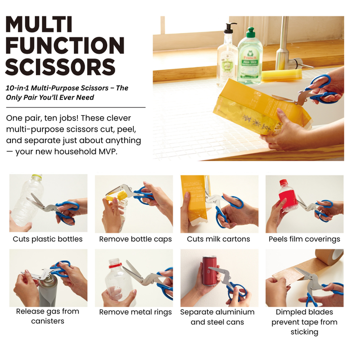 Sun-Star Multi-Purpose Scissors (10-in-1 Tool), shown from another angle.