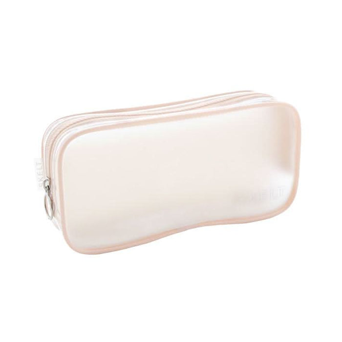 Side view of Sunstar Skelt multi-purpose pen pouch in pink.