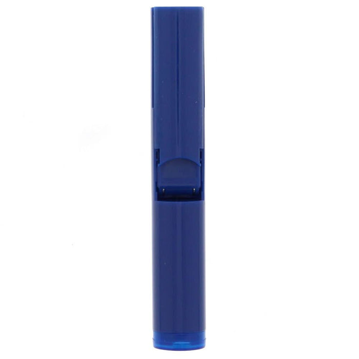 Sun-Star Stickyle stapler in blue, displayed upright with a slim and portable design.