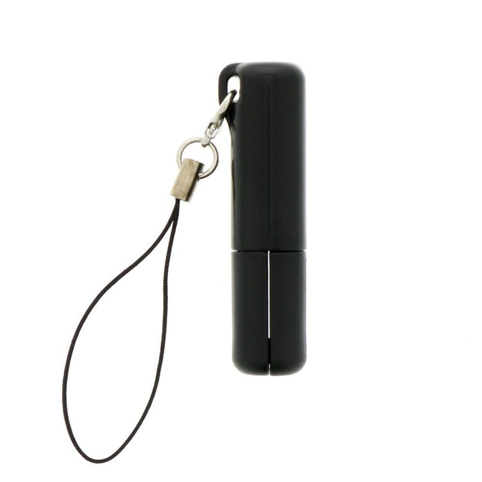 Sun-Star Stickyle Ultra-Compact Mini Scissors with Keychain Loop, shown from the front.