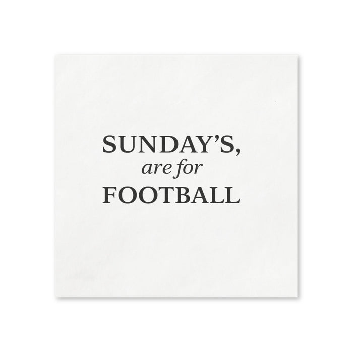 Sunday's Are For Football Cocktail Napkins, 50-Pack, 3-ply, Game Day Party Napkins