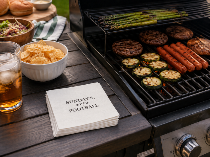 Sunday's Are For Football Cocktail Napkins, 50-Pack, 3-ply, Game Day Party Napkins