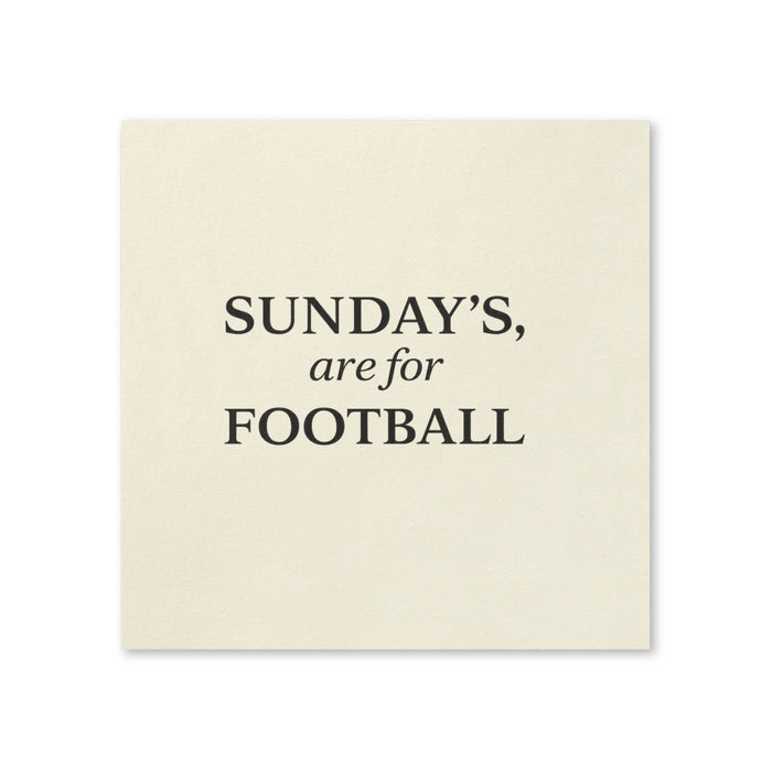 Sunday's Are For Football Cocktail Napkins, 50-Pack, 3-ply, Game Day Party Napkins
