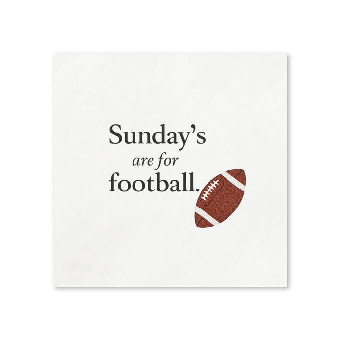 Sunday's Are For Football Cocktail Napkins, 50-Pack, 3-ply, Watch Party & Tailgate Decor Napkins