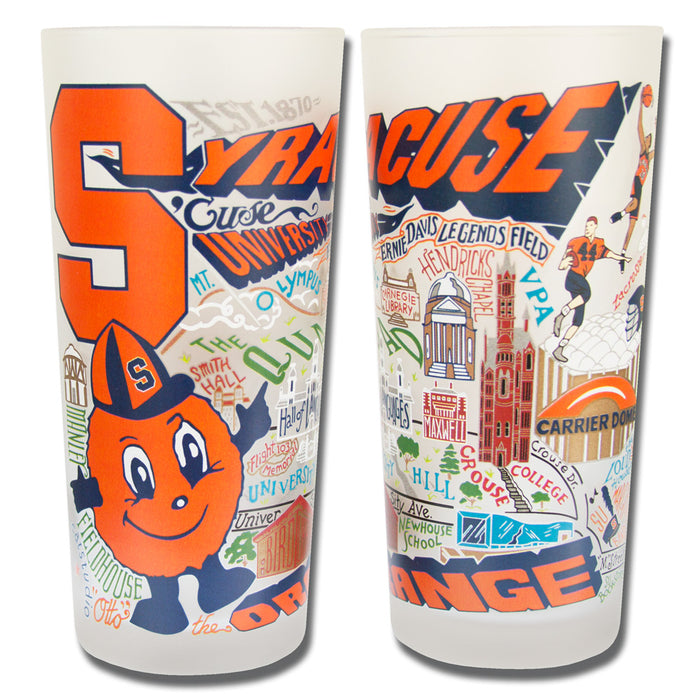 Syracuse University Collegiate Frosted Glass Tumbler