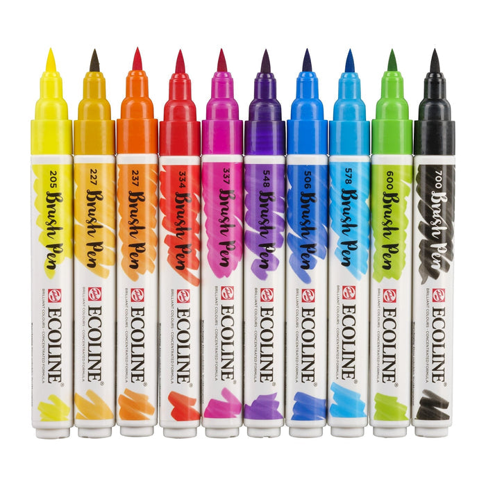 Talens Ecoline Brushpen, Set of 10 - The Journal Shop