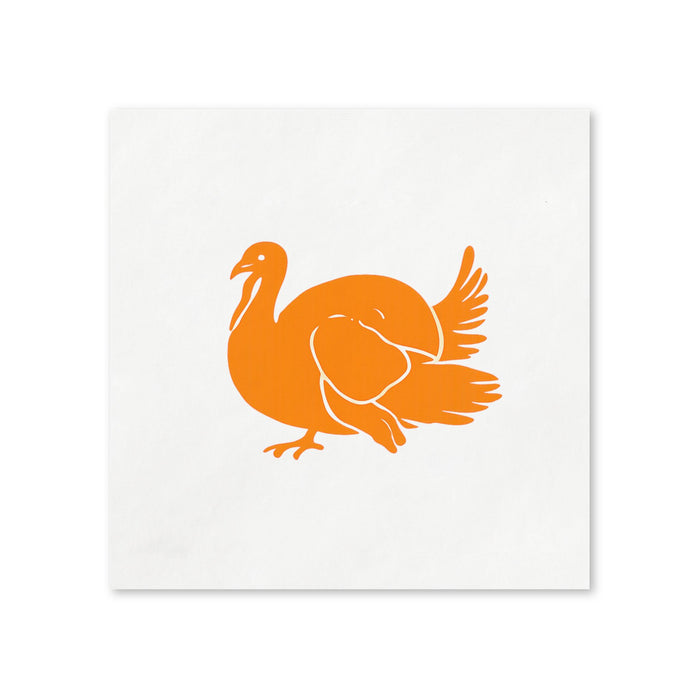 Thanksgiving Turkey Cocktail Napkins, 50-Pack, 3-ply, Party Napkins